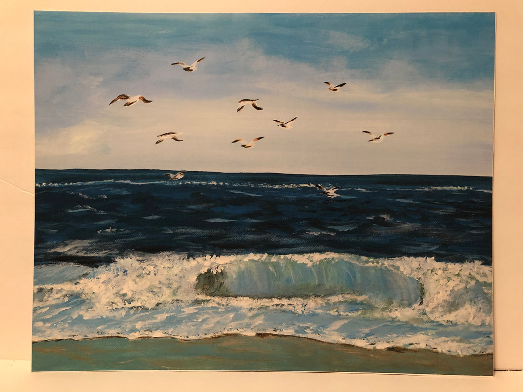 “Waves and Gulls” Print