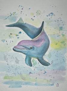 Playful Dolphin Print