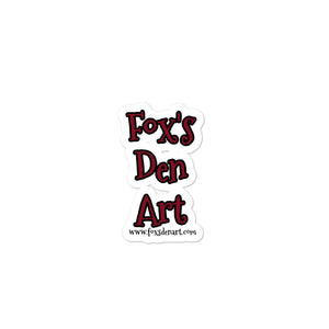 Fox's Den Art bubble-free stickers