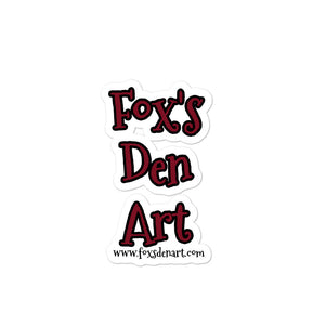 Fox's Den Art bubble-free stickers